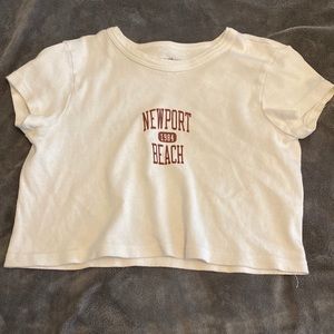 Brandy Melville Cropped Newport Beach Shirt